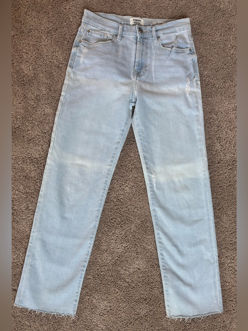 Kensie Light Blue Straight Leg Jeans
